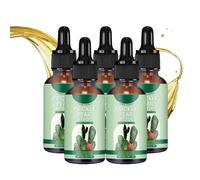 Prickly Pear Seed Oil 50ml, Natural Cold-Pressed Prickly Pear Oil for Face, Hair & Body, Intensive Moisturising Anti-Ageing Serum for All Skin Types, Deep Nourishment (5pc)