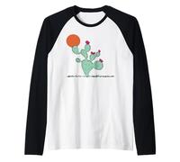 Prickly Pear Succulent Cactus with Sun Raglan Baseball Tee