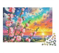 Prickly Plum 1000 Pieces Jigsaw Puzzle for Adults - Premium Wooden Difficult Puzzles, Family Game Night Gift, Wall Art Home Decor, Relaxing Therapy Toy 1000pcs (75x50cm)