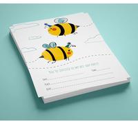 Prickly Products Bee-Day Party Bee Invitations x10 Pack A5 Birthday Party Invitations 148mm x 210 mm