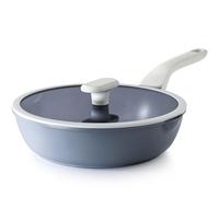 PRICUSIS Nonstick Ceramic Sauté Pan with Lid (3.2 qt, 10 inch), Toxin-Free Deep Frying Pan, Versatile Non Stick Frying Pan, Skillet, PTFE, PFOA & PFAS Free, Compatible with All Stovetops.