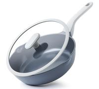PRICUSIS Nonstick Ceramic Sauté Pan with Lid (3.2 qt, 10 inch), Toxin-Free Deep Frying Pan, Versatile Non Stick Frying Pan, Skillet, PTFE, PFOA & PFAS Free, Compatible with All Stovetops.
