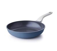 PRICUSIS Ceramic Nonstick Frying Pan, Non-Toxic Fry Pan, Healthy Egg, Omelet and Chef Pan, PTFE PFOA & PFAS Free, Induction Compatible (8 inch, Blue Grey)