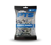 PRIDE PTS BAMBOO GOLF TEES - BUMPER PACKS - BLUE 3.25″ (75 PACK)