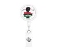 Pride African American Juneteenth Independence Day Freedom Retractable Badge Holder Reel Clip Id Card Holder forNurse Student Office Worker