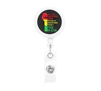 Pride African American Juneteenth Independence Day Freedom Retractable Badge Holder Reel Clip Id Card Holder forNurse Student Office Worker