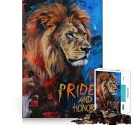 Pride And Honor Lion 1000 Piece Jigsaw Puzzle for Teenagers Smart Game Relaxed Mind Pattern Assembly Santa Wish List (50x75cm)