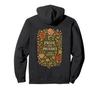 Pride and Prejudice Book Jane Austen Merch Floral Bookish Pullover Hoodie