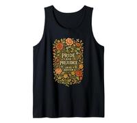 Pride and Prejudice Book Jane Austen Merch Floral Bookish Tank Top