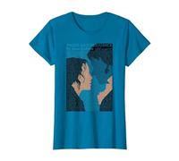 Pride and Prejudice Bookish Mr Darcy & Elizabeth Jane Austen T-Shirt, Women, Sapphire Blue, Medium