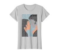 Pride and Prejudice Bookish Mr Darcy & Elizabeth Jane Austen T-Shirt, Women, Silver Grey, Small