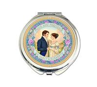 Pride and Prejudice Compact Mirror - Elizabeth Bennet & Mr Darcy Design | Literary Gift for Book Lovers | Regency Romance Pocket Mirror | Jane Austen Inspired Present
