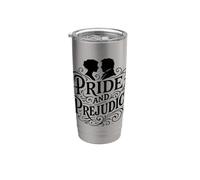 Pride and Prejudice Elizabeth Bennet Mr. Darcy Silhouettes Stainless Steel Insulated Tumbler