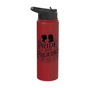 Pride and Prejudice Elizabeth Bennet Mr. Darcy Silhouettes Stainless Steel Insulated Water Bottle