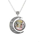 Pride and Prejudice Moon Necklace - Jane Austen - Book - Literary Jewelry - Librarian Gift - Gift for Her - Book Lover Art Picture Jewelry