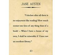 Pride and Prejudice Quote Jane Austin Quote Reading Quote Literature Quote Reading Quote Library Wall Art Library Decor Jane Austin Print (11 x 17, Parchment)