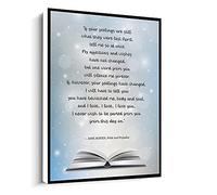 Pride And Prejudice,With A Quote From Jane Austen'S Famous Book,Avid Reader'S Room Print Canvas Wall Art For Living Room Bedroom Office Home Decoration Artwork 121X6Inch Unframed