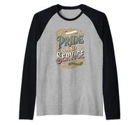 Pride & and Service LGBTQ Patriotism Gay Public Member Honor Raglan Baseball Tee