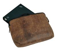Pride and Soul - 601360 STYLE - laptop sleeve for 15.6 inch laptop, genuine leather, brown