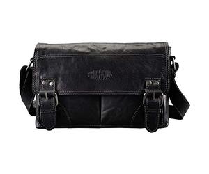 Pride and Soul Queen's Sensation 47501 Shoulder Bag, Women's Handbag with Adjustable Shoulder Strap, Genuine Leather Bag, Everyday Bag with Mobile Phone Pocket, Black, Approx. 20 x 30 x 7 cm