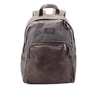 Pride and Soul SENSATION 47301 Laptop Backpack for Notebooks up to 15 Inch Business Backpack Grey with Brown Front Pocket, Grey (grey-brown), 16x32x44 cm (B x H x T)