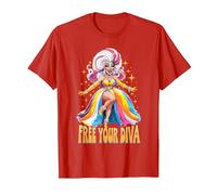 Pride Ballroom Dancing Drag Queen LGBTQ+ Diva T-Shirt, Men, Red, 3X-Large