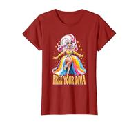 Pride Ballroom Dancing Drag Queen LGBTQ+ Diva T-Shirt, Women, Cranberry Red, 3X-Large