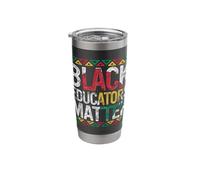 Pride Black Educators Matter Gift History Month Teacher Stainless Steel Insulated Tumbler