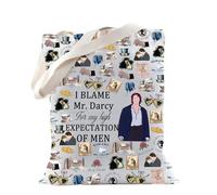 Pride Book Merch Romance Reader Gift Mr.Darcy Gift Pemberley House Feminist Booktok for Booknerd Academia Gift (Darcy Tote)