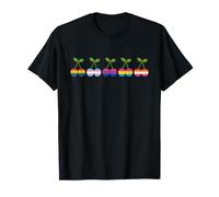 Pride Cherries Rainbow Trans Bi Pan Lesbian LGBTQ Fruit T-Shirt