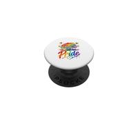 Pride Colorful Cricket Rainbow Flag Proud LGBT Supporter PopSockets Adhesive PopGrip