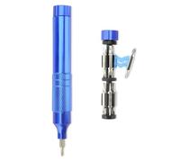 PRIDE&CRAFT 24-in-1 Precision Screwdriver Set, Small Screwdriver Set, Glasses Repair Kit, Pen Screwdriver with 12pc Double-end S2 Steel Bits, Ideal for Eyeglass, Watch, Jewelry and Electronics, Blue