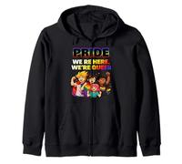 Pride Crew - We’re Here, We’re Queer Zip Hoodie