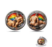 Pride Decision Coin, Double-Sided Commemorative Lucky Token, Adult Humor Couple Challenge Coin, Novelty Date Night & Intimacy Flip Coin Gift for Partners (1pc,b)