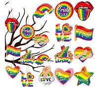 Pride Decorations LGBT Gay Pride Decorations Pride Party Hanging Tags Ornaments Pride Day Rainbow Pride Decorations 30Pcs