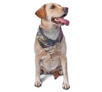 Pride Dog Bandanas, The Road of Blooming Flowers Pet Scarf, Breathable Polyester Bandana for Small Medium Large Dogs, Adjustable Washable Accessory for Boy Girl Puppy Cat, Celebration of Love