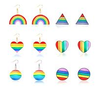 Pride Earrings for Women Rainbow Earrings Bi Pride Earrings Studs LGBT Gay Earrings Pride Accessories Outfits for Women Pride Month Shirts B