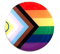 Pride Flag Fridge Magnet Round Rainbow Gay Lesbian LGBTQ+ March Love Festival Party