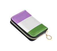 Pride Flag Minority White Women Wallet Zip Around RFID Blocking Card Holder Cute Zippered Travel Cash Wallet with Coin Pocket