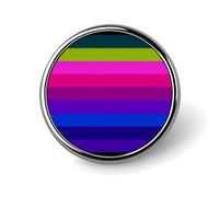 Pride Flag Vivid Color Badges Decorative, Durable Aluminum Alloy Round Badge, Lightweight Button Brooch for Shirts, Jackets, Hats, Uniforms 1"