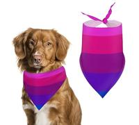 Pride Flag Vivid Color Dog Bandana Washable & Adjustable Triangle Scarf, Breathable Pet Scarf for Small Medium Large Pets, Cute Fashion Pet Accessory