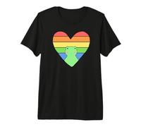 Pride Froggie Rainbow Heart LGBTQ Premium T-Shirt
