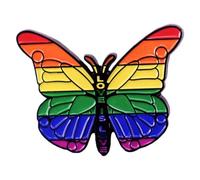 Pride Gay Rainbow Butterfly Lapel Pins Love Is Love Enamel LGBT Badge Lapel Pins Colorful Animal Butterfly Brooch DIY Craft Decoration for Clothes Bags
