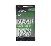 Pride GOLF PTS Wooden Golf Tees (4''), Bag of 50 Tees