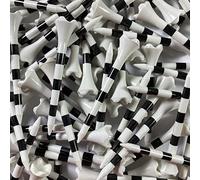 Pride Golf Tee Performance 100 Pack Plastic Golf Tees - 2.5" - White - Stripes for Consistency