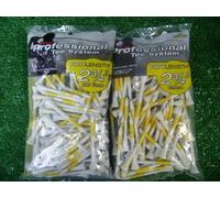 Pride Golf Tees PRIDE GOLF SYSTEM PRO LENGTH-PLUS 2 3/4 WHITE GOLF TEES 2 BAGS