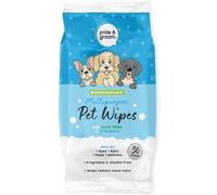 Pride & Groom Multipurpose Pet Wipes with Aloe Vera and Vitamin E | Biodegradable Grooming Wipe - Perfect for Eyes, Ears, Paws & Bottoms - Fragrance & Alcohol Free (30 Wipes)