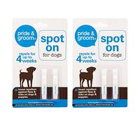 Pride & Groom Spot on Insect & Flea Repellent for Cats Or Dogs 2 Vials Per Pack (Spot on for Dogs, 2 Pack)