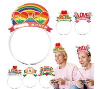Pride Headpiece - Love Is Love Headband, Colorful Rainbow Hairband Party Favor Decor For Pride Month
