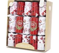 Pride Home & Garden Classic Christmas Party Crackers for loved ones | Birthday Party Crackers | Luxury Christmas Party Crackers | 10 x 14 | Multicolour (Robin and Wreath)